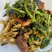Photo of Barking Frog - Woodinville, WA, United States. Salmon over pasta