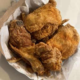 Couple of pieces of Chicken, strip, and fries all fried and seasoned to perfection. Couple of pieces of Chicken, strip, and fries all fried and seasoned to perfection.