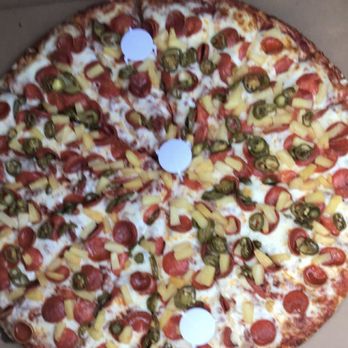 Mountain Mike's Pizza - The mountain with pepperoni, jalapeños and pineapple. - Pizza Near Me - Lake Forest, California Mountain Mike's Pizza - The mountain with pepperoni, jalapeños and pineapple. - Pizza Near Me - Lake Forest, California