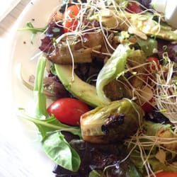 The Green Fork & Local Roots Market - Brussel sprout and avocado salad... Delicious!