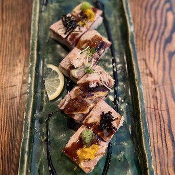 Raisu - Tuna aburi sushi - Japanese Near Me - Vancouver, British Columbia Raisu - Tuna aburi sushi - Japanese Near Me - Vancouver, British Columbia