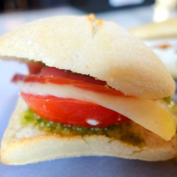 100 Montaditos - #83 Jamon, cream cheese, pesto, tomato - Sandwiches Near Me - Ronda, Massachusetts