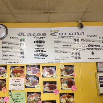 Taco's Corona - Menu as of 8/19 - Mexican Near Me - Woodburn, Oregon Taco's Corona - Menu as of 8/19 - Mexican Near Me - Woodburn, Oregon
