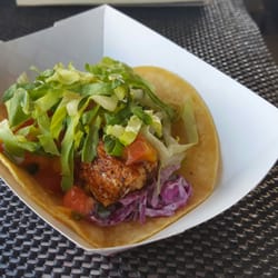 Taco Shelly's - Blackened Mahi-Mahi with Spicy Citrus Slaw & Fresh Mango Salsa