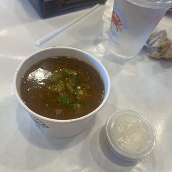 The Boiling Crab - The gumbo and " 2oz of rice " that they said they be serving to the customers. TF out of here with that. - Seafood Near Me - Sacramento, California