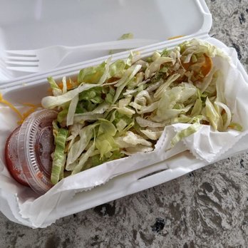 Farm Basket - 06/19/23 Clucketos - 3 Rolled Chicken Tacos, Shredded Lettuce, Cheese, Salsa - Fast Food Near Me - Las Vegas, Nevada