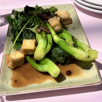 Aviv Immigrant Kitchen - greens tofu and mushrooms - Mediterranean Near Me - Toronto, Ontario