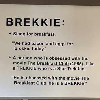 Brekkies - Sign in the restaurant. - Breakfast & Brunch Near Me - Solvang, California