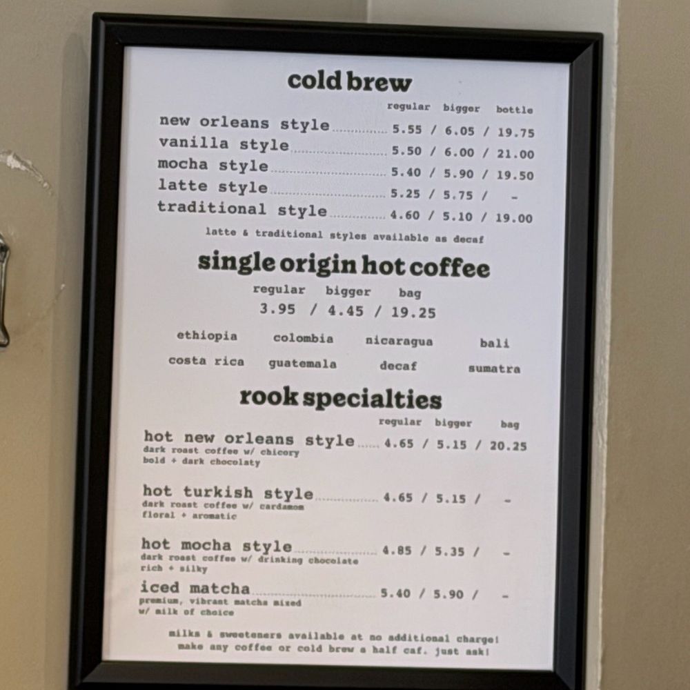 Rook Coffee - Menu - Coffee & Tea Near Me - Red Bank, New Jersey Rook Coffee - Menu - Coffee & Tea Near Me - Red Bank, New Jersey