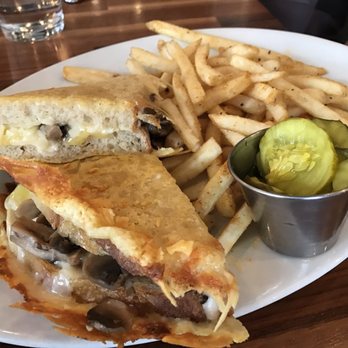 Ten Mile House - Brisket with gruyere on grilled Ryan and bell peppers. Yums! - American Near Me - Evanston, Illinois Ten Mile House - Brisket with gruyere on grilled Ryan and bell peppers. Yums! - American Near Me - Evanston, Illinois