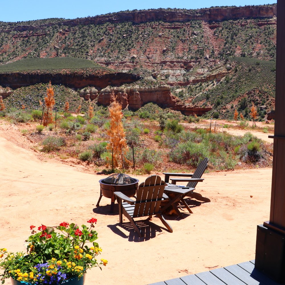 Zions Tiny Oasis - View from the patio or sitting by the fire pit. - Vacation Rentals Near Me - Virgin, Utah Zions Tiny Oasis - View from the patio or sitting by the fire pit. - Vacation Rentals Near Me - Virgin, Utah
