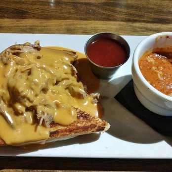 Stack Grill - Messy Engineer, interesting combination but very good. Tomato bisque on the side. Also delicious. - American Near Me - Kingfisher, Oklahoma