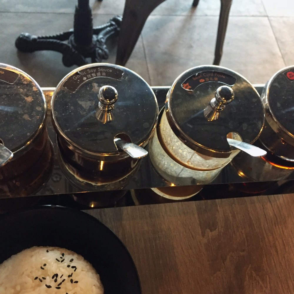 Boiling Point - Sauces (Garlic Bean Paste, Garlic Soy sauce, Bean Curd Paste, Chili Oil) - Taiwanese Near Me - San Jose, California Boiling Point - Sauces (Garlic Bean Paste, Garlic Soy sauce, Bean Curd Paste, Chili Oil) - Taiwanese Near Me - San Jose, California