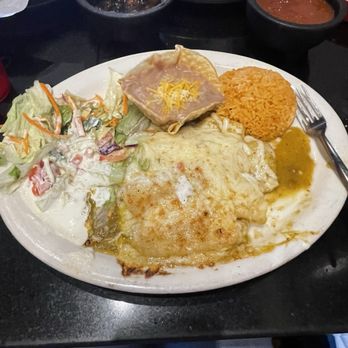 El Paisa Grill - Cheese enchiladas in green sauce with rice, beans, small salad - Mexican Near Me - West Valley City, Utah El Paisa Grill - Cheese enchiladas in green sauce with rice, beans, small salad - Mexican Near Me - West Valley City, Utah