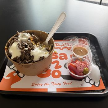 Tasa2Go - Shawarma over rice - Egyptian Near Me - Fullerton, California Tasa2Go - Shawarma over rice - Egyptian Near Me - Fullerton, California