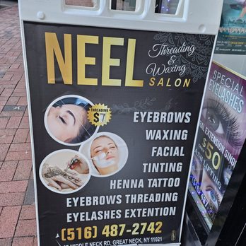 Neel Threading and Waxing Salon - Sidewalk sign - Waxing Near Me - Great Neck, New York Neel Threading and Waxing Salon - Sidewalk sign - Waxing Near Me - Great Neck, New York
