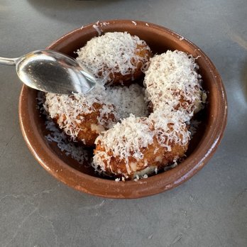 Nancy's Hustle - Potato croquettes - New American Near Me - Houston, Texas Nancy's Hustle - Potato croquettes - New American Near Me - Houston, Texas