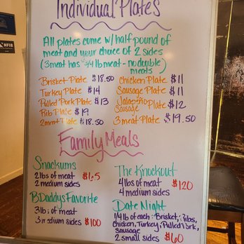 B-Daddy's BBQ - Menu - Barbeque Near Me - Helotes, Texas B-Daddy's BBQ - Menu - Barbeque Near Me - Helotes, Texas