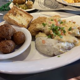 Fried Creole Pork Chops, Cajun Combo Skillet, Blackened Plates