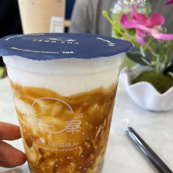 Feng Cha Teahouse - Dirty boba in a different angle lol - Bubble Tea Near Me - Costa Mesa, California