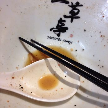 Sansotei Ramen - Miso Black Ramen... well after I devoured it! - Ramen Near Me - Toronto, Ontario