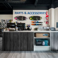Martin Motor Sports - Inside of our new Kelowna Sales Center: our Parts & Accessories desk!