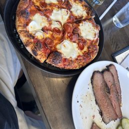 pepperoni with fresh mozz and tri tip pepperoni with fresh mozz and tri tip
