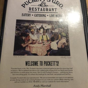 Puckett's Restaurant - Menu - Part 1 of 6. - Southern Near Me - Chattanooga, Tennessee Puckett's Restaurant - Menu - Part 1 of 6. - Southern Near Me - Chattanooga, Tennessee