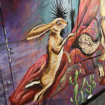 Coyote Cafe - Another fun mural! - New American Near Me - Santa Fe, New Mexico