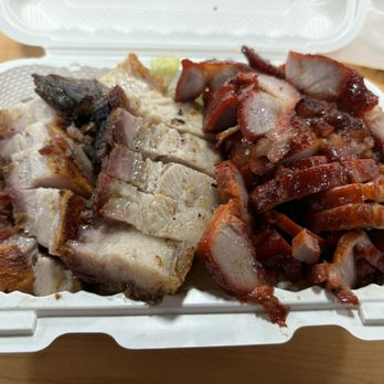 Ying Cantonese BBQ - 2 meat item (crispy roast pork and char siu bbq pork) - Cantonese Near Me - Fairfax, Virginia