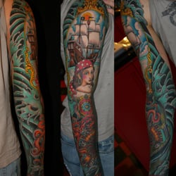 Just Good Tattoos - nautical sleeve