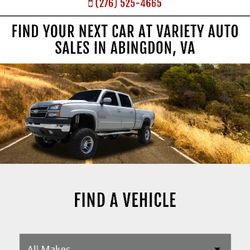 Website is varietycarsales.com.
View inventory and apply for credit to purchase a vehicle.