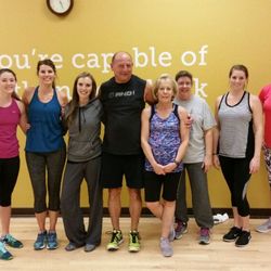 Members striking a pose after a group fitness class!