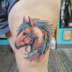 Body Graphics Tattoo - Horse Tattoo done by Jason McKillip.
