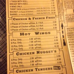 New York Fried Chicken - Menu