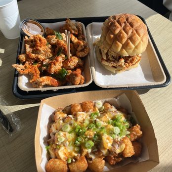 Bopomofo Cafe - Spicy popcorn chicken, mabo totes, chicken sandwich - Bubble Tea Near Me - San Gabriel, California