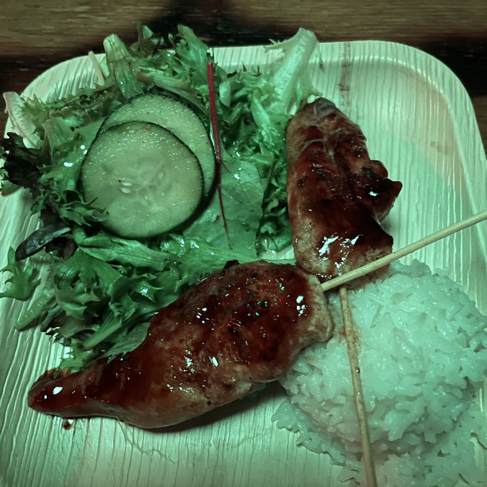Stowaway - chicken skewers - Tiki Bars Near Me - Tustin, California