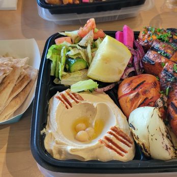 Taboon Mediterranean - Fish (salmon) kabab plate - Mediterranean Near Me - Los Alamitos, California Taboon Mediterranean - Fish (salmon) kabab plate - Mediterranean Near Me - Los Alamitos, California