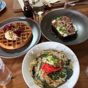 Stowaway Kitchen - Spring pea tartine, oyakodon, plum basque cheesecake waffle - Breakfast & Brunch Near Me - Denver, Colorado Stowaway Kitchen - Spring pea tartine, oyakodon, plum basque cheesecake waffle - Breakfast & Brunch Near Me - Denver, Colorado