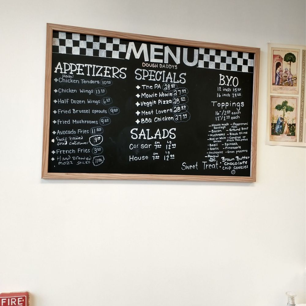 Dough Daddy's Pizza - Menu board and more than shows. - Pizza Near Me - Westmont, Illinois