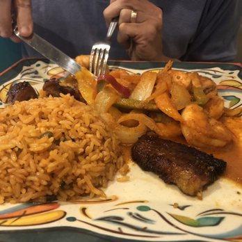 The Latin Pig Cuban Restaurant - Spicy shrimp, rice, grilled plantain=Yum! - Cuban Near Me - Plano, Texas The Latin Pig Cuban Restaurant - Spicy shrimp, rice, grilled plantain=Yum! - Cuban Near Me - Plano, Texas