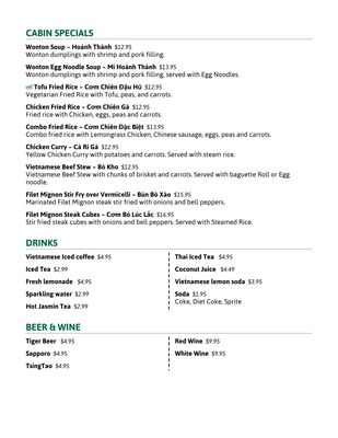 Menu photo 5 The Pho Cabin Los Altos, CA