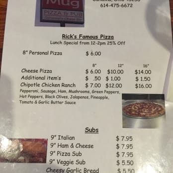 The Mug - The menu - Pubs Near Me - Gahanna, Ohio The Mug - The menu - Pubs Near Me - Gahanna, Ohio