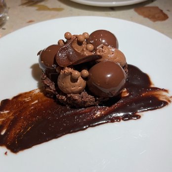 West Rose - Dessert of the moment - chocolate hazelnut caramel almond paste tart - I mean, kill me now - New American Near Me - Ellicottville, New York