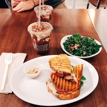 Nutella Cafe - Nutella mocha iced latte, turkey provolone panini, kale & quinoa salad - Desserts Near Me - Chicago, Illinois Nutella Cafe - Nutella mocha iced latte, turkey provolone panini, kale & quinoa salad - Desserts Near Me - Chicago, Illinois