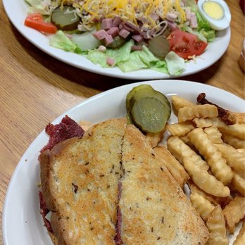 Mom's Family Restaurant - Rueben with crinkle fries, and a chef salad - Diners Near Me - Enterprise, Alabama Mom's Family Restaurant - Rueben with crinkle fries, and a chef salad - Diners Near Me - Enterprise, Alabama