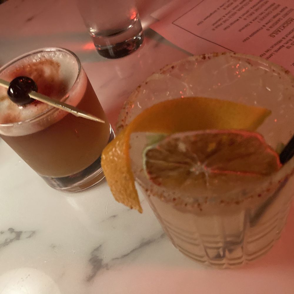 Old fashioned and a spicy margarita