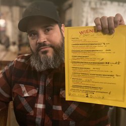 Wiener Bar - We got the best wieners in the tristate area. Real German pretzels.