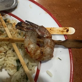Sizzler - Undercooked Grilled Shrimp Skewers - Seafood Near Me - Los Angeles, California