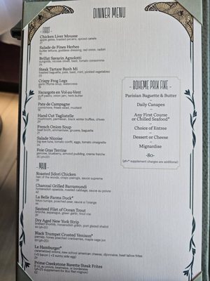 Menu photo 6 Bar Boheme Las Vegas, NV